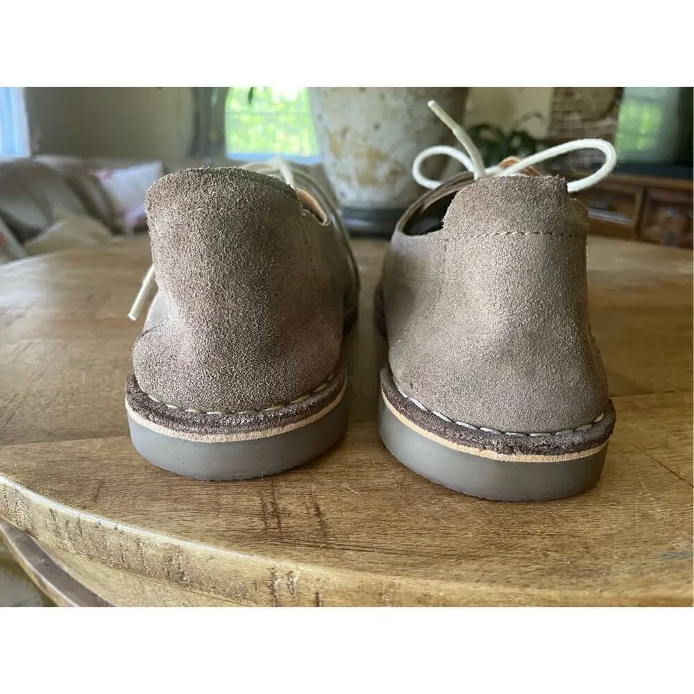 NWT Michael Shannon Mens Radcliffe Taupe Suede Lace Up Ankle Boots Size 9.5 M